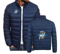 Daunenjacke für Herren mit MV Agusta-Aufdruck, leichte Winterjacke, wattierte Oberbekleidung, Dicke, warme Bomberjacke, Winddichte Strickjacken mit Langen Ärmeln,A-L
