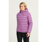 Daunenjacke JACK WOLFSKIN "WILD PASS DOWN HOODY W RDS", Damen, Gr. XXL (48), lila (vividorchid), Obermaterial: 100% Polyester. Füllung: 90% Daunen, 10% Sonstige Fasern. Futter: 100% Polyester, Jacken