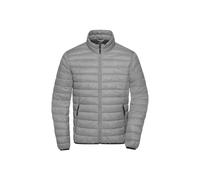 James & Nicholson - Herren Daunenjacke JN1140, silber-melange/graphit, Größe XXL