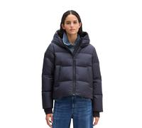 Daunenjacke MARC O'POLO, Damen, Gr. 42, blau (martime blau), Web, Obermaterial: 100% Polyester. Futter: 100% Polyester. Wattierung: 70% Daunen, 30% Federn, regular fit hüftlang, Rippstrickbündchen, Ja