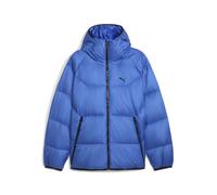 Daunenjacke PUMA "Daunen-Pufferjacke mit Kapuze Herren", Damen, Gr. M, blau (mountain blau), Obermaterial: 100% Polyester; Futter: 100% Polyester; Füllung: 10% Federn, 90% Entendaunen; Kapuzenfüllung: