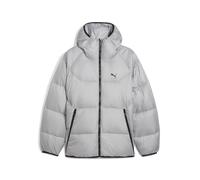 Daunenjacke PUMA "Daunen-Pufferjacke mit Kapuze Herren", Damen, Gr. S, grau (gray echo), Obermaterial: 100% Polyester; Futter: 100% Polyester; Füllung: 10% Federn, 90% Entendaunen; Kapuzenfüllung: 100