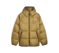 Daunenjacke PUMA "Daunen-Pufferjacke mit Kapuze Herren", Herren, Gr. M, braun (honey butter braun), Obermaterial: 100% Polyester; Futter: 100% Polyester; Füllung: 10% Federn, 90% Entendaunen; Kapuzenf