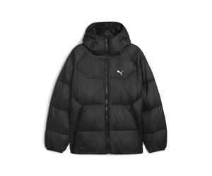 Daunenjacke PUMA "Daunen-Pufferjacke mit Kapuze Herren", Herren, Gr. XXL, schwarz, Obermaterial: 100% Polyester. Futter: 100% Polyester. Füllung: 10% Federn, 90% Entendaunen. Kapuzenfüllung: 100% Poly