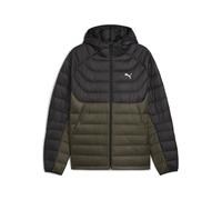 Daunenjacke PUMA "PACKLITE Daunenjacke mit Kapuze Herren", Damen, Gr. XXL, schwarz olive grün, Obermaterial: 100% Polyester; Futter: 100% Polyester; Füllung: 10% Federn, 90% Entendaunen, Jacken Daunen