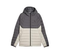 Daunenjacke PUMA "PACKLITE Daunenjacke mit Kapuze Herren", Herren, Gr. S, grau (silber fog beige), Obermaterial: 100% Polyester. Futter: 100% Polyester. Füllung: 10% Federn, 90% Entendaunen, Jacken Da