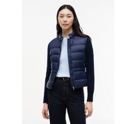 Daunenjacke TOMMY HILFIGER "LW DOWN KNIT MIX JACKET", Damen, Gr. XL (46), blau (schwarz night navy), Steppware, Obermaterial: 100% Nylon. Futter: 100% Nylon. Füllung: 100% Daunen, unifarben, regular f