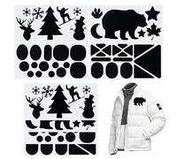 Daunenjacken-Reparaturflicken,8 Blatt Nylon-Gewebe-Reparaturflicken,Selbstklebendes Daunen-Reparatur Kit für Jacken, Zelte, Oberbekleidung, Schlafsäcke (Schwarz)