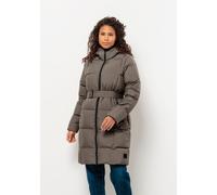 Daunenmantel JACK WOLFSKIN "FROZEN LAKE COAT W", Damen, Gr. XL (46), braun (cold, coffee), Hauptmaterial: 100% Polyester (recycled); Futter: 100% Polyester (recycled); Füllung: 90% Entendaunen, 10% Fe