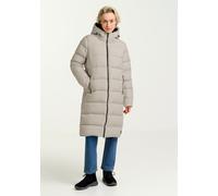 Daunenmantel JACK WOLFSKIN "FROZEN PALACE COAT W RDS", Damen, Gr. L (42/44), beige (palesand), Oberstoff: 100% POLYESTER; Füllung 1: 90% ENTENDAUNEN, 10% FEDER; Futter 1: 100% POLYESTER, Mäntel Daunen