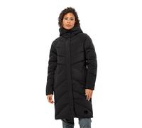 Daunenmantel JACK WOLFSKIN "MARIENPLATZ COAT W RDS", Damen, Gr. M (38/40), schwarz, Obermaterial: 87% Polyamid, 13% sonstige Fasern; Futter: 100% Polyester; Füllung: 90% Entendaune, 10% sonstige Faser