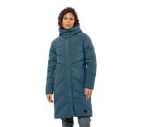 Daunenmantel JACK WOLFSKIN "MARIENPLATZ COAT W RDS", Damen, Gr. XXL (48), blau (aluminiumblau), Obermaterial: 87% Polyamid, 13% sonstige Fasern. Futter: 100% Polyester. Füllung: 90% Entendaune, 10% so