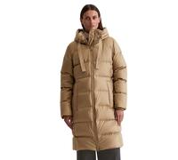 Daunenmantel MARC O'POLO "mit wasserabweisender Oberfläche", Damen, Gr. 32, melted nougat, Obermaterial: 100% Polyester; Füllung: 70% Daune, 30% Feder; Futter: 100% Polyamid, unifarben, regular fit, M