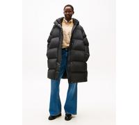 Daunenmantel TOMMY HILFIGER CURVE "CRV MODERN DOWN REG COAT", Damen, Gr. 52, schwarz, Steppware, Obermaterial: 100% Polyester. Futter: 100% Polyamid. Wattierung: 100% Daunen, unifarben, Mäntel Daunenm