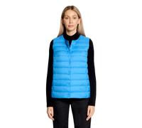 Daunenweste BETTY BARCLAY "Damen mit Rundhalsausschnitt", Damen, Gr. 38, campanula, Obermaterial: 100% Polyester; Füllung: 90% Daunen, 10% Federn, figurumspielend hüftlang, Rundhals, Westen (97572063-