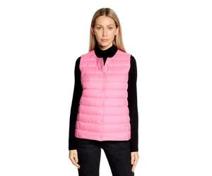 Daunenweste BETTY BARCLAY "Damen mit Rundhalsausschnitt", Damen, Gr. 38, pink carnation, Obermaterial: 100% Polyester. Füllung: 90% Daunen, 10% Federn, figurumspielend hüftlang, Rundhals, Westen (4319