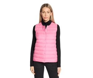 Daunenweste BETTY BARCLAY "Damen mit Rundhalsausschnitt", Damen, Gr. 48, pink carnation, Obermaterial: 100% Polyester; Füllung: 90% Daunen, 10% Federn, figurumspielend hüftlang, Rundhals, Westen (4319