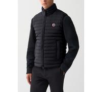 Daunenweste COLMAR "MENS DOWN VEST", Herren, Gr. 54, schwarz (schwarz, grau), Web, Obermaterial: 100% Nylon. Futter: 100% Nylon. Wattierung: 90% Entendaune, 10% Entenfeder, unifarben, regular fit norm