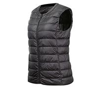 Daunenweste Damen Leicht Leichte Steppweste Damen Puffer Weste Daunen Damen Daun Weste Ärmellose Daunenjacke Jacke Damenwesten Ärmellos Westen Stepp Damen Weste Oversize Große Größen Schwarz 4XL
