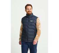 Daunenweste JACK WOLFSKIN "WILD PASS DOWN VEST M RDS", Herren, Gr. XXL (58), blau (midnightsky), Obermaterial: 100% Polyester. Füllung: 90% Daunen, 10% Sonstige Fasern. Futter: 100% Polyester, Westen,