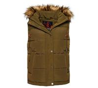 Daunenweste mit Kunstpelz, Damen Superdry Everest Grün S