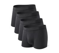 DAVID ARCHY Boxershorts Herren Modal Unterwäsche 4-Wege-Stretch Retroshorts Klassische Länge Ultraweich Atmungsaktiv Seidig Weich Unterhosen Männer Lounge Schlafen Alltagskleidung 4 Pack