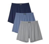 DAVID ARCHY Boxershorts Locker Bambus Unterwäsche Herren 4-Wege-Stretch Klassische Retroshorts Ultraweich Atmungsaktiv Kühl Frisch Unterhosen Männer Lounge Schlafen Alltagskleidung 3 Pack