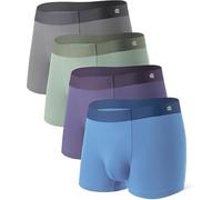 DAVID ARCHY Herren Boxershorts 4 Pack Modal Unterwäsche Stretch 4-Wege-Stretch Retroshorts Klassische Länge Ultraweich Atmungsaktiv Seidig Weich Unterhosen Männer Schlafen Alltagskleidung