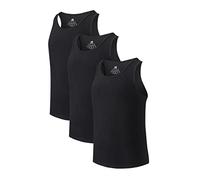 DAVID ARCHY Herren Tanktop Unterhemden Business Lässig Bambusfaser Weich Seidig Ärmellos Unterziehshirt Tailliert Atmungsaktiv Feuchtigkeitstransportierend Weste Stretch Schwarz Oberteil 3er Pack