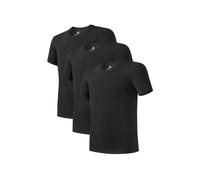 DAVID ARCHY Herren Unterhemden Business Aus 100% Baumwolle Tshirt Weich Kurzarm Atmungsaktiv Feuchtigkeitstransportierend Weste Unterhemd T-Shirt Männer Schwarz Oberteil 3er Pack