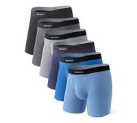 DAVID ARCHY Herren Unterwäsche Herren Boxershorts feuchtigkeitsableitend bequem, Weich und Atmungsaktiv 6er Pack