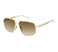 DAVID BECKHAM Brille DB 7102/S Größe 61-14 mm Gold Crystal