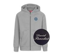 Derbe Damen Sweatjacke 'Seehase' - (GOTS) azur / grau / dunkelgrau, Größe M Azur / Grau / Dunkelgrau