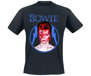 David Bowie Aladdin Circle T-Shirt schwarz in XL