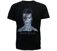 David Bowie Aladdin Sane T-Shirt | Klassischer Rock-Merch M Schwarz