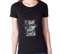 David Bowie Aladdin/T-Shirt/Damen Women/SCHWARZ Black (M)