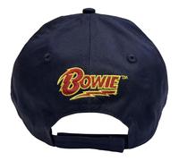 David Bowie Baseball Cap Flash Logo Nue offiziell Navy Blau Frayed Strapback One Size