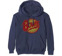Bowie David - Felpa # Xxl Unisex Blue # Vintage Diamond Dogs Logo