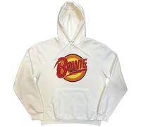 David Bowie - Rock Off David Bowie Kapuzenpullover Vintage Diamond Dogs Logo Nue offiziell Unisex Weiß L