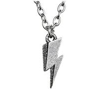 David Bowie Flash Logo Unisex Halskette silberfarben Hartzinn Band-Merch, Bands