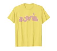 David Bowie - Gelb, Unisex, Klassisches T-Shirt mit Kurzärmeln, Größe S, Crew-Ausschnitt, Bowie Fans, Classic Style Lovers
