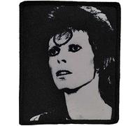 David Bowie Herren-Aufnäher, Schwarz/Weiß, Einheitsgröße