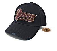 David Bowie Herren Baseballkappe Flash Logo Offizielles Schwarz