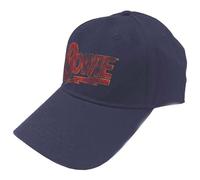David Bowie Herren-Baseballkappe, offizielles Lizenzprodukt, Schwarz, blau, Einheitsgröße