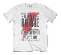 David Bowie Herren T-Shirt Hammersmith Odeon weiß