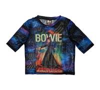 David Bowie Mesh Crop Top T Shirt Moonage Daydream Nue offiziell Damen Blau L