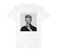 David Bowie Photo Männer T-Shirt weiß 3XL 100% Baumwolle Band-Merch, Bands