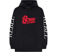 David Bowie Rebel Rebel offiziell Männer Kapuzenpullover (Large)