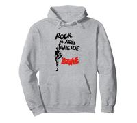 David Bowie Rock'n'Roll Selbstmord Pullover Hoodie, Unisex für Erwachsene, Grau Meliert, XL