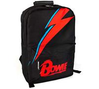 David Bowie Rocksax Rucksack, Lightning Schwarz, Schwarz, Height 45cm, Width 30cm, Depth 15cm, Rucksack